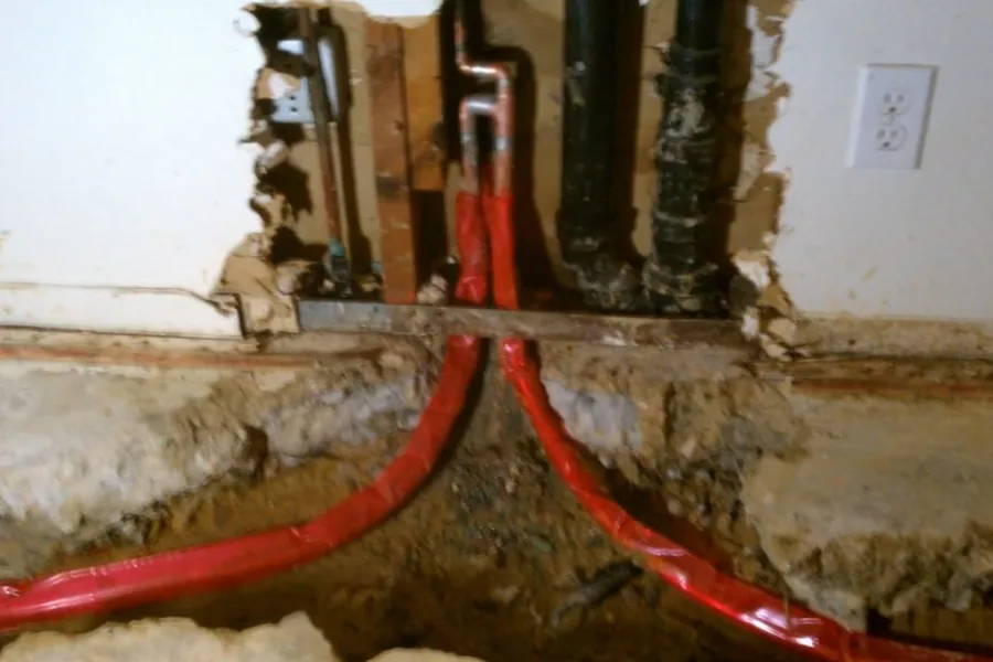 Corroded pipe connections exposed during a repipe for Plumbing in Fountain Valley, CA in Fountain Valley